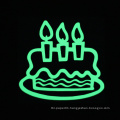 Birthday Cake Sticker Luminous Wall Sticker Glow in the Dark Home Decor Birthday Sticker